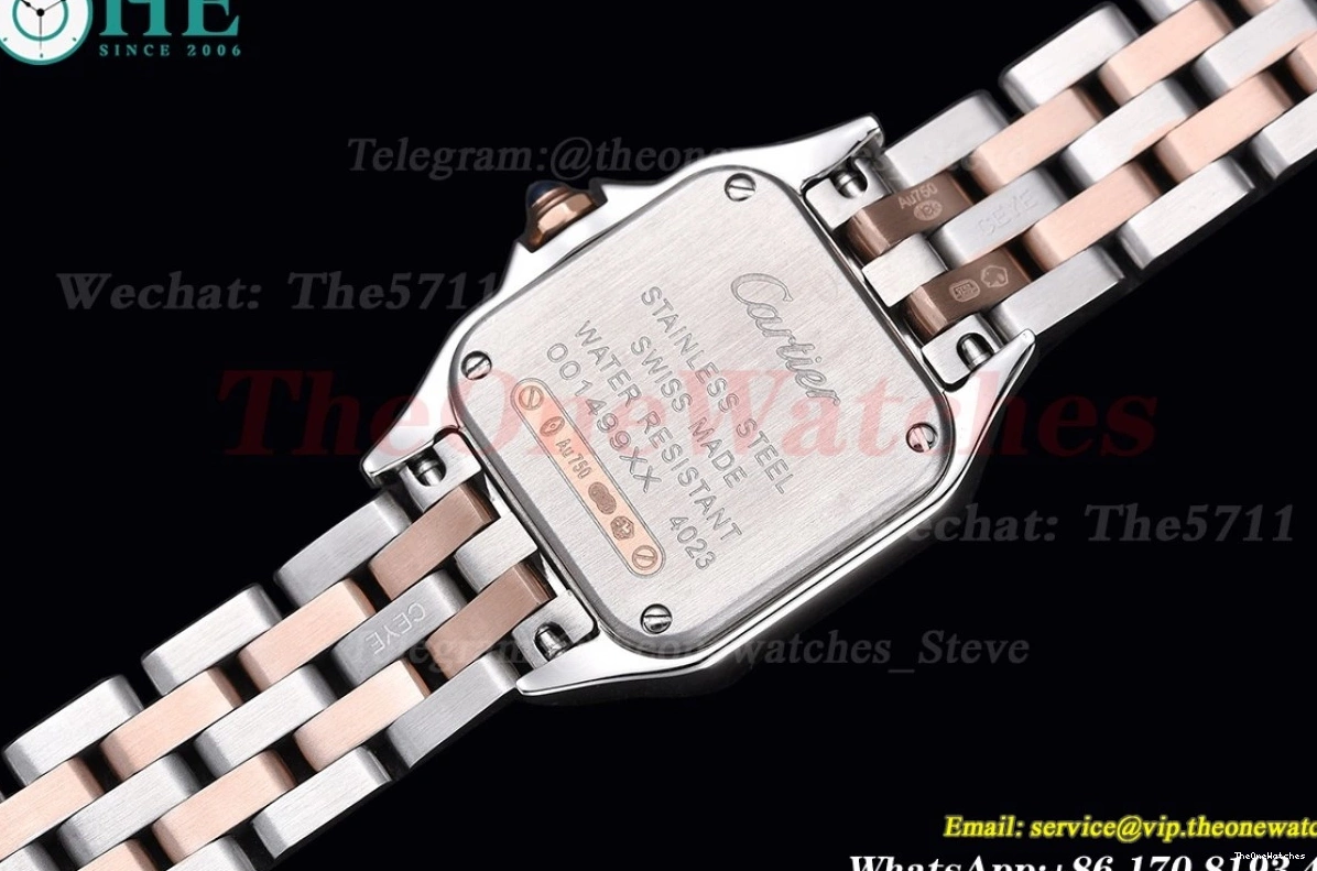 Secrete Ladies RG Dia 8848F Swiss White Panthere 22mm SS De Qtz Dial 0517